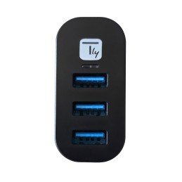 Mini Hub Rotante con 3 Porte USB 3.0 Nero