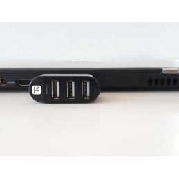 Mini Hub Rotante con 3 Porte USB 2.0 Nero