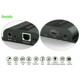 Extender HDMI HDbitT con IR su Cavo Cat.6 fino a 120m