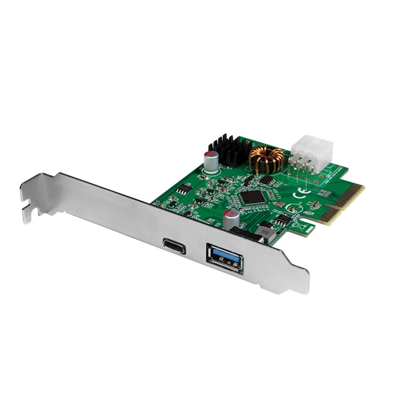 Scheda PCI Express USB 3.2 Gen2x1, 1x USB-C™ PD 3.0 e 1x USB 3.0