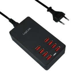 Caricatore da Tavolo a 8 porte USB 44W Nero