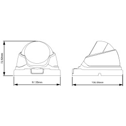 Telecamera Dome IP POE IR Full HD 2MP da Soffitto Starlight IP66