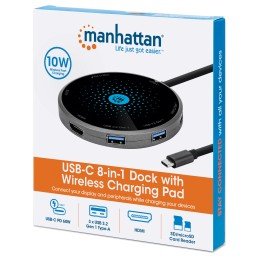 Docking Station USB-C™ 8-in-1 con Pad di Ricarica Wireless