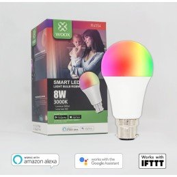 Lampadina LED B22 Smart Controllo Vocale Alexa, R4554 Classe A+