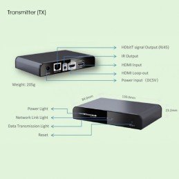 Extender HDMI con IR su Cavo Cat. 5E/6 fino a 120m