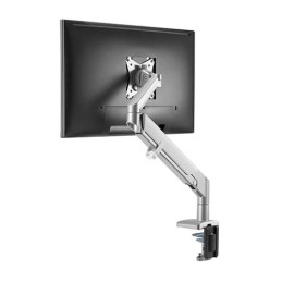 Supporto da Scrivania Monitor 17-32" con Molla a Gas Bianco Silver Slim design