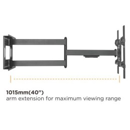 Staffa a Muro Braccio Estensibile fino a 1015 mm per LCD 43-80" Nero