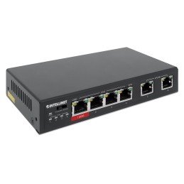 Fast Ethernet Switch a 6 porte con 4 porte PoE (1 x High-Power PoE)