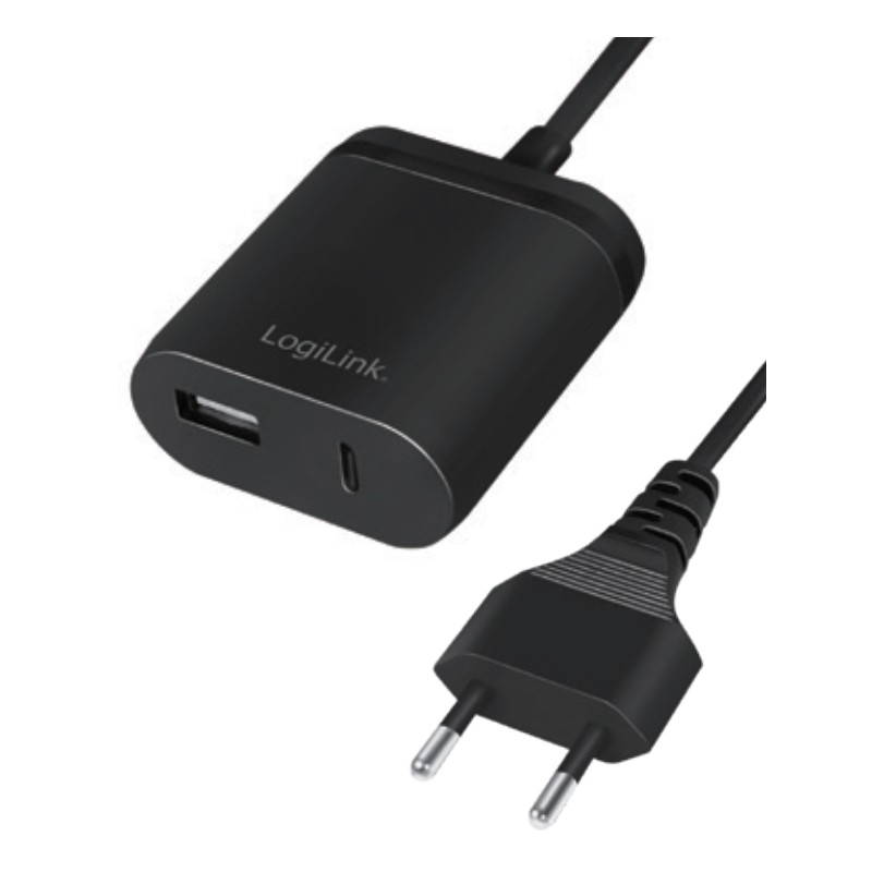 Caricatore USB con porta USB tipo A e USB-C™ cavo 1,5m 12W