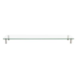 Stand Supporto da Scrivania in Vetro Trasparente per Monitor e Laptop