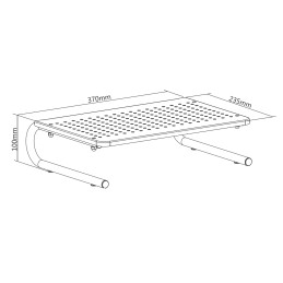 Stand Supporto da Scrivania per Monitor Notebook in Metallo 370mm Nero