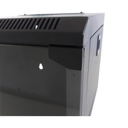 Armadio Rack 10" a Muro 6 Unità Pannelli Asportabili Nero