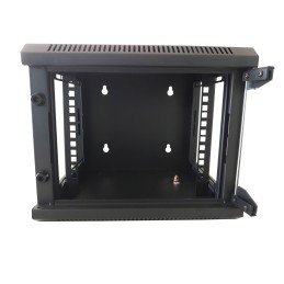 Armadio Rack 10" a Muro 6 Unità Pannelli Asportabili Nero