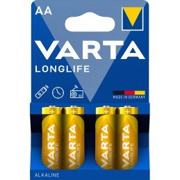 Blister 4 Batterie 1.5V Longlife Alcalina Stilo AA