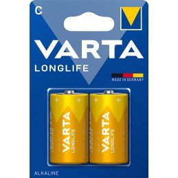 Blister 2 Batterie 1.5V Longlife Alcalina C Mezza Torcia