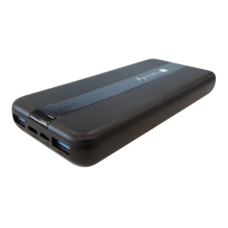 Power Bank Caricatore 10000 mAh 20W 3 Porte Output con Cavo Micro USB