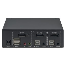 Switch KVM DisplayPort 1.2 a 2 porte 4K con Audio