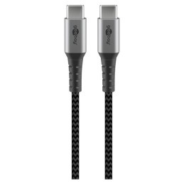 Cavo Tessile USB-C™ Maschio/USB-C™ Maschio 0,5 m Grigio
