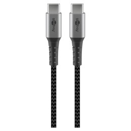 Cavo Tessile USB-C™ Maschio/USB-C™ Maschio 1 m Grigio