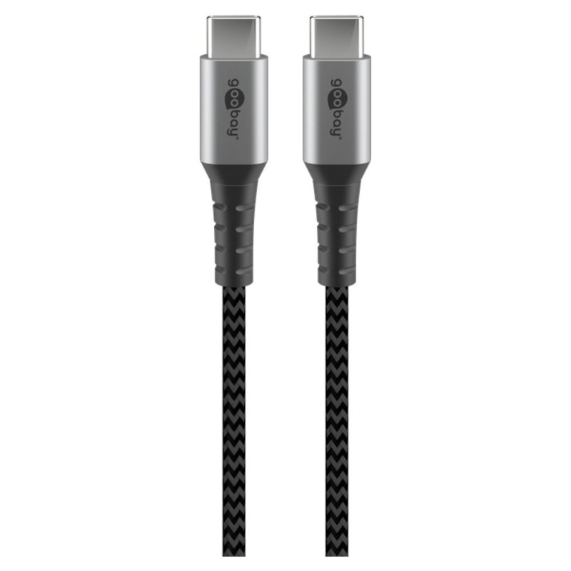 Cavo Tessile USB-C™ Maschio/USB-C™ Maschio 1 m Grigio