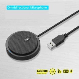 Microfono USB Omnidirezionale da Conferenza con Tasto Muto
