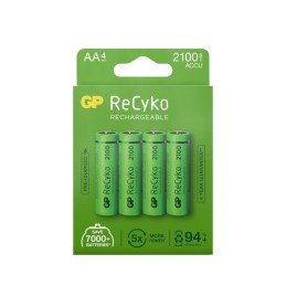 Blister 4 Batterie Ricaricabili AA Stilo 2100mAh GP ReCyko