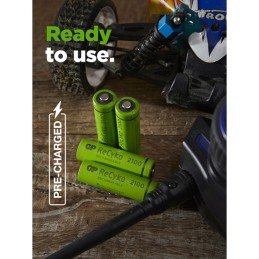 Blister 4 Batterie Ricaricabili AA Stilo 2100mAh GP ReCyko