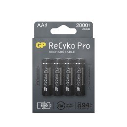 Batteria GP ReCyko Pro AA, 2000 mAh, confezione da 4