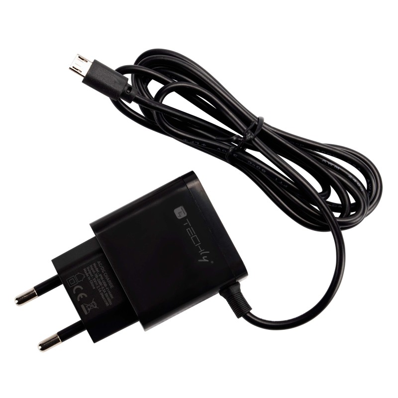 Caricabatterie Alimentatore Micro USB 5V 1A per Smartphone Tablet Nero