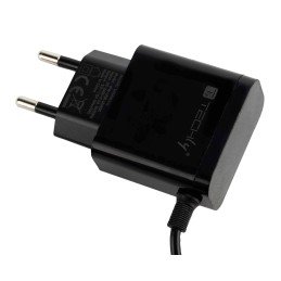 Caricabatterie Alimentatore Micro USB 5V 2.1A per Smartphone Tablet Nero