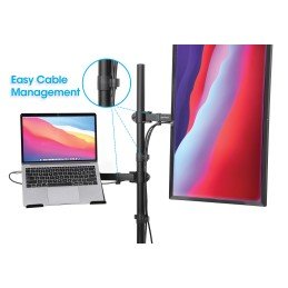 Supporto da Scrivania Braccio per Monitor 13-32" e Mensola per Laptop