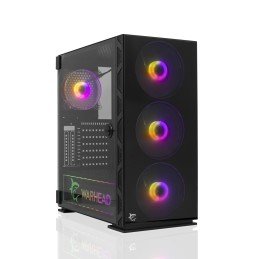 Case PC Chassis ATX Mid Tower con 3 Ventole 14cm e 1 Ventola 12cm Nero