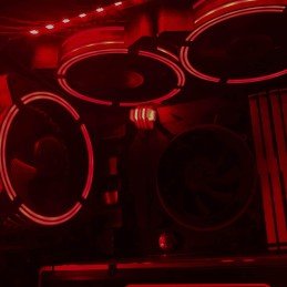 Ventola di Raffreddamento 4pin LED Rosso 120 mm 25dBA Fan PC Gaming