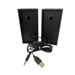 Set Altoparlanti in Legno per Notebook e PC USB2.0 e Jack 3,5mm