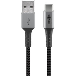 Cavo USB-C™ a USB A Connettori in Metallo e Rivestimento Tessuto 0,5m