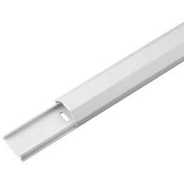 Canalina Passacavi in Alluminio per Cablaggio 33mm lunga 1,1 m Bianco
