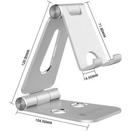 Supporto Regolabile e Pieghevole Porta Smartphone Tablet da Scrivania