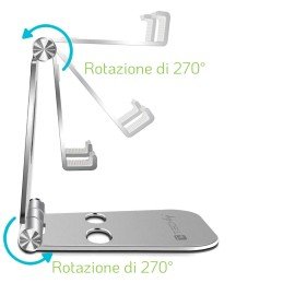 Supporto Regolabile e Pieghevole Porta Smartphone Tablet da Scrivania