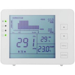 Misuratore di CO2 5000ppm con Allarme Indicatore Temperatura e Umidità