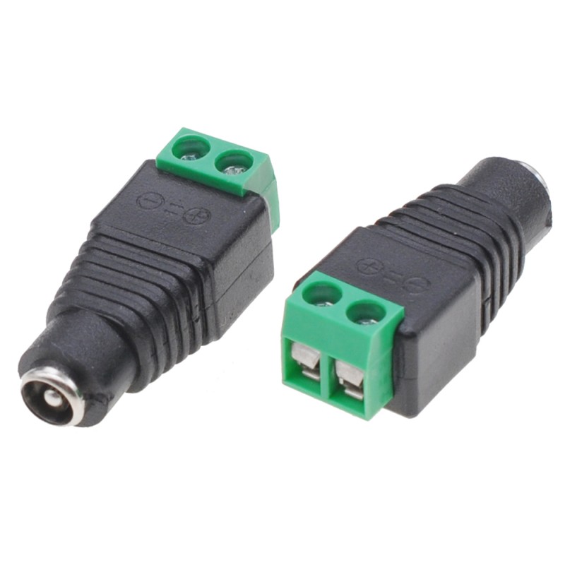 Adattatore Alimentazione DC 5.5x2.1mm Femmina Terminal Block 2 pin Adattatore Alimentazione DC 5.5x2.1mm Femmina Terminal Block 2 pin