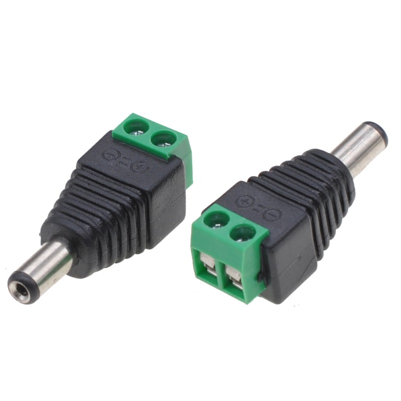 Adattatore Alimentazione DC 5.5x2.1mm Maschio Terminal Block 2 pin Adattatore Alimentazione DC 5.5x2.1mm Maschio Terminal Block 2 pin