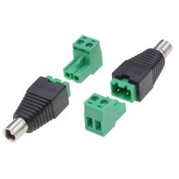 Adattatore Connettore DC 2.5x5.5 mm Femmina Terminal Block 2 pin