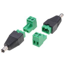 Adattatore DC 2.5x5.5 mm Maschio Terminal Block 2 pin