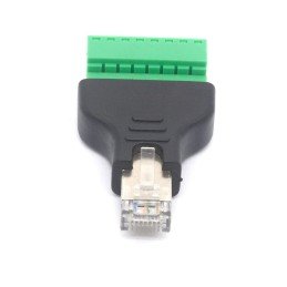 Adattatore Connettore RJ45 Maschio Terminal Block 8 pin