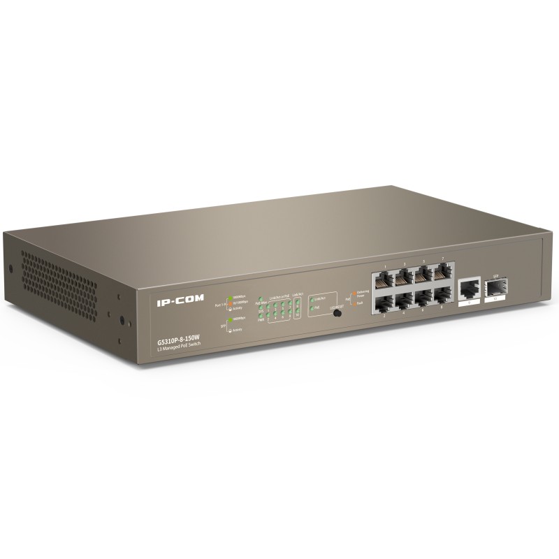 Switch Managed Ethernet Layer 3 Cloud PoE 9p Gigabit 1 SFP 370W