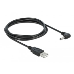 Cavo Alimentazione USB DC 3.5x1.35 mm Angolato 1,5 m Nero