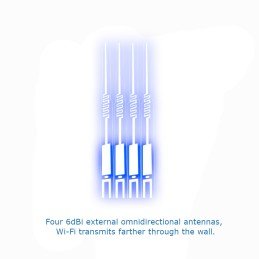 Dual-band Gigabit Wi-Fi 6 Router 4 Antenne 2976 Mbps