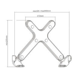 Supporto Laptop Regolabile con Montaggio VESA per Adattamento a Staffa