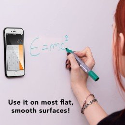 Supporto Smartphone Universale Adesivo Grip Phone con Stand Fumo Bianco