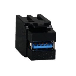 Connettore Keystone USB3.2 tipo A Femmina/Femmina 1,45 cm Nero